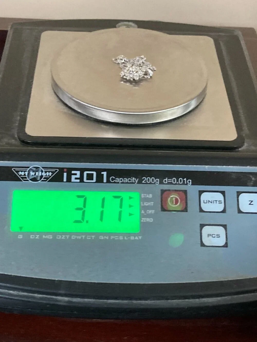 18K White Gold Diamond Pendant Bezel Set .32 Ctw 16" - Picture 9 of 9